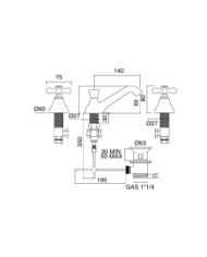 Mélangeur lavabo Etruria - Sbordoni