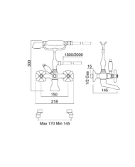 Mélangeur bain/douche mural - Sbordoni