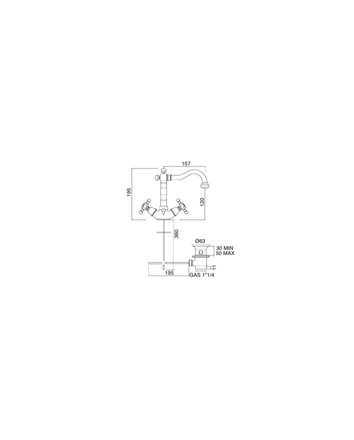 Mélangeur avec vidage Londra - Sbordoni