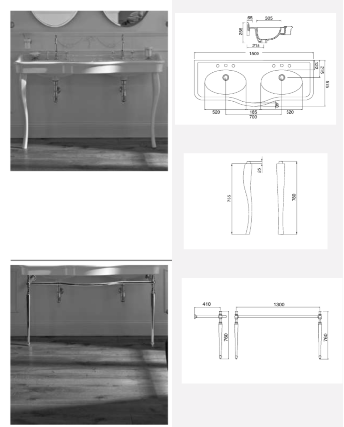 Console double Palladio - Sbordoni