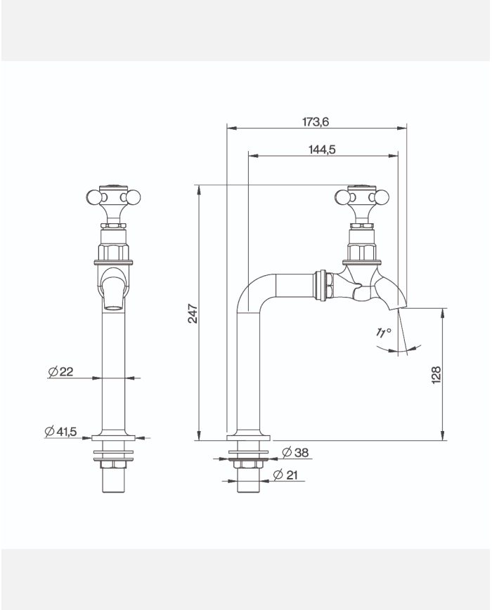 Paire de robinet baignoire Lamport - Cifial