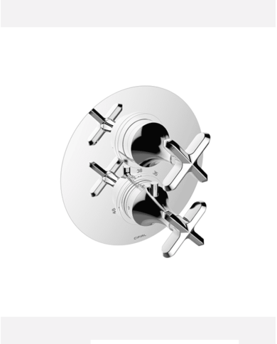 Thermostat mural 2 sorties Hexa - Cifial