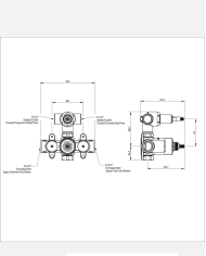 Thermostatique mural 2 sorties L-Spout Cifial