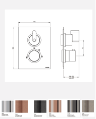 Mélangeur thermostatique douche 2 sorties M3 - Cifial