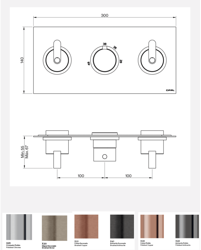 Mélangeur thermostatique M3 - Cifial