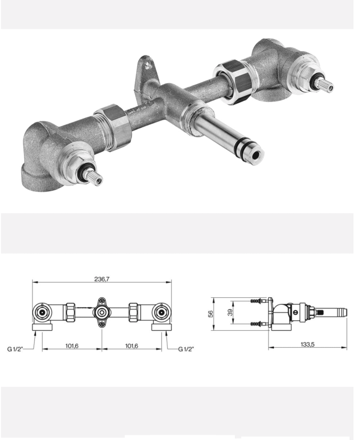 Mitigeur lavabo encastré 3 trous TX300 - Cifial