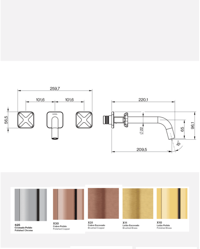 Mitigeur lavabo encastré 3 trous TX300 - Cifial