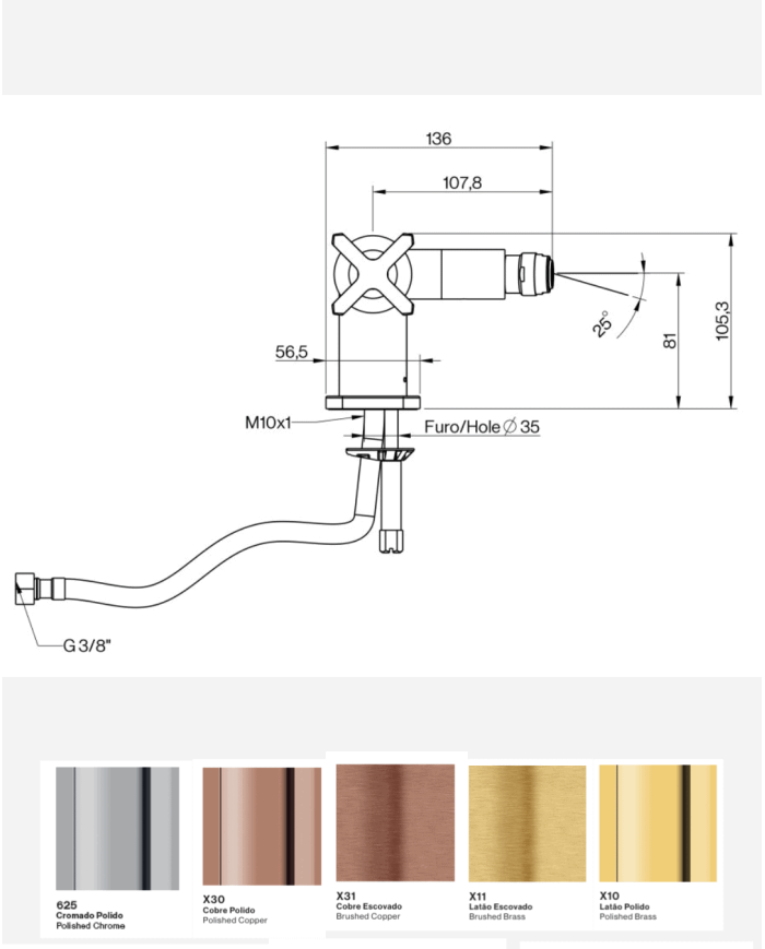 Mitigeur bidet monotrou TX300 - Cifial