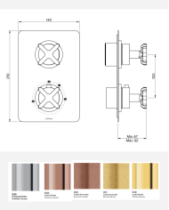 Mitigeur pour douche thermostatique TX300 Cifial