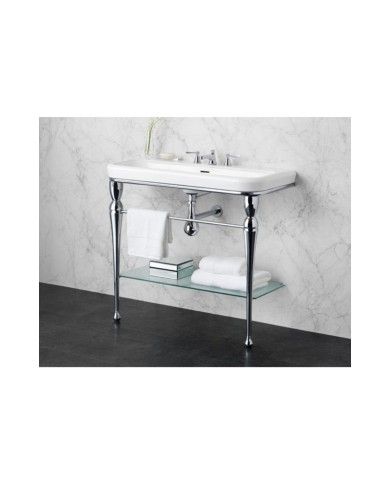 Lavabo pieds tablette verre Candella 100 Victoria + Albert