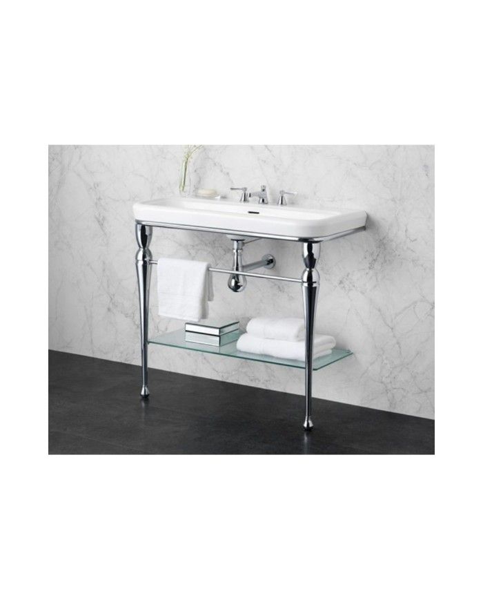 Lavabo pieds tablette verre Candella 100 Victoria + Albert