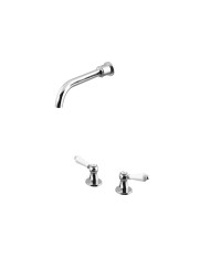 Mitigeur sur plan 2 trous bec lavabo mural Classico Bruma