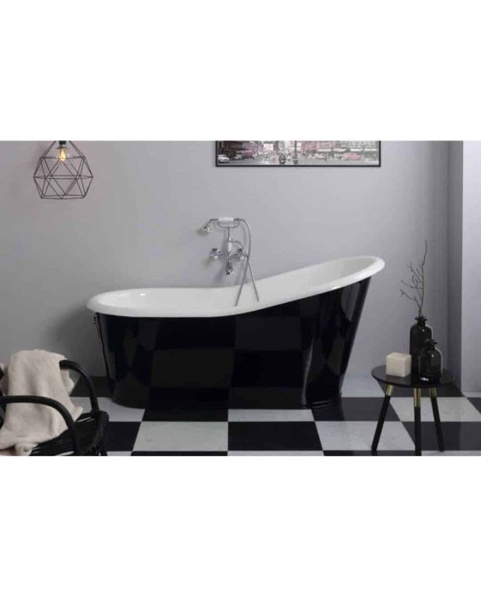 Baignoire fonte émaillée OLD LAVANDE Bleu Provence