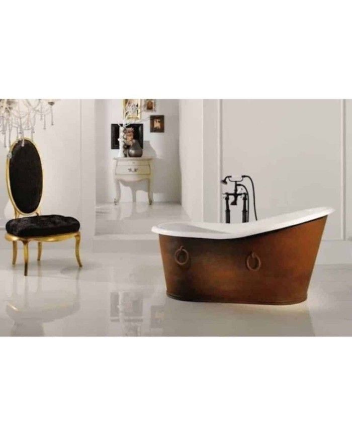 Baignoire fonte émaillée OLD LAVANDE Bleu Provence