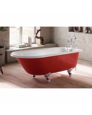 Baignoire fonte sur pieds - ANIS - Bleu Provence