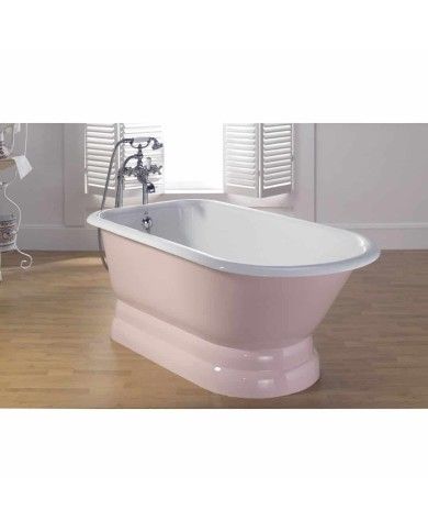 Baignoire fonte émaillée sur base ANIS Bleu Provence