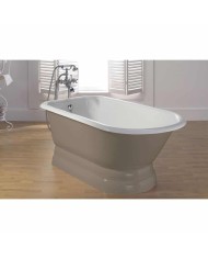 Baignoire fonte émaillée sur base - ANIS - Bleu Provence