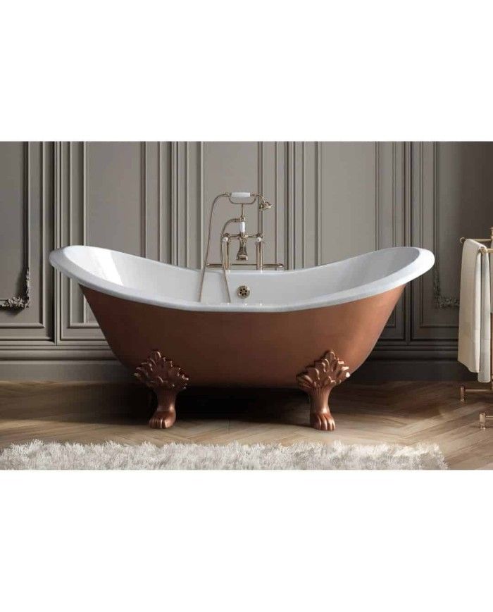 Baignoire fonte freestanding THYM Bleu Provence