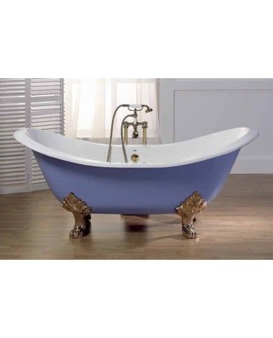 Baignoire fonte freestanding THYM Bleu Provence