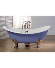 Baignoire fonte freestanding THYM Bleu Provence