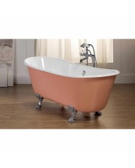 Baignoire fonte freestanding sur pieds ROMARIN Bleu Provence