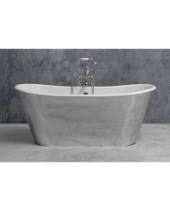 Baignoire fonte émaillée sur base TRENDY Bleu Provence