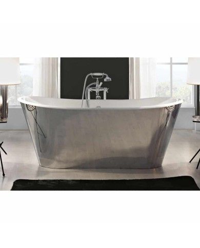 Baignoire fonte émaillée sur base TRENDY Bleu Provence