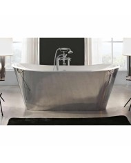 Baignoire fonte émaillée sur base TRENDY Bleu Provence