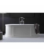 Baignoire fonte émaillée sur base CHIC Bleu Provence