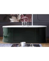 Baignoire fonte émaillée sur base CHIC Bleu Provence