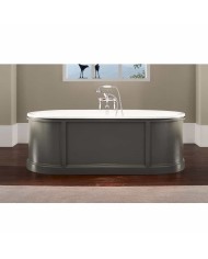 Baignoire fonte émaillée sur base CHIC Bleu Provence