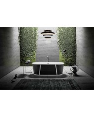 Baignoire fonte émaillée sur base PURE Bleu Provence