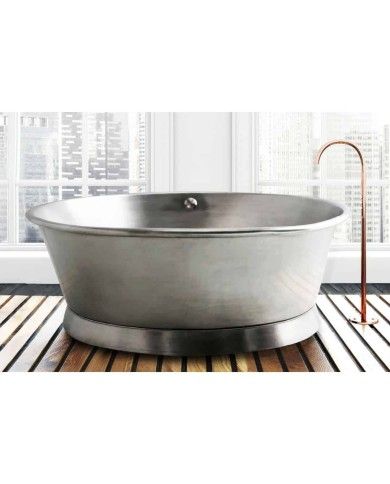 Baignoire cuivre 160cm Circle Bleu Provence