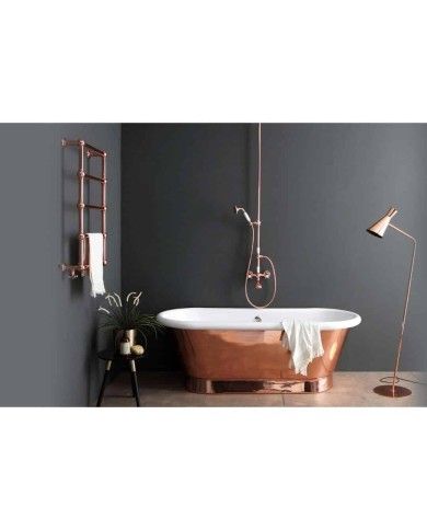 Baignoire cuivre 190x120cm Elégance Bleu Provence