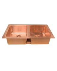 Vasque cuivre 91,5cm - SABRI DOUBLE - Bleu Provence