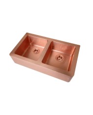 Vasque cuivre 91,5cm - LIVIA DOUBLE - Bleu Provence