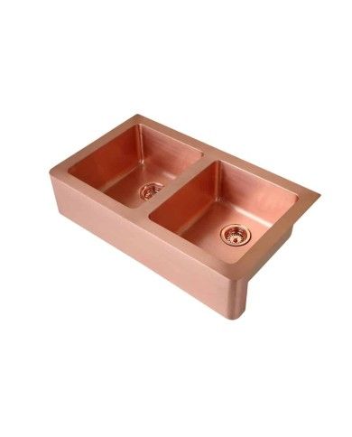 Vasque cuivre 91,5cm LIVIA DOUBLE Bleu Provence