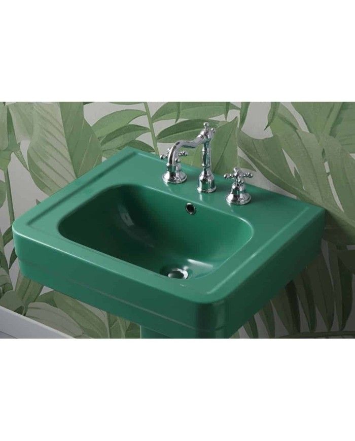 Robinet lavabo haut 3 trous Bleu Provence
