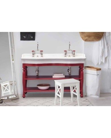 Meuble 140 cm tulipier ouvert Bleu Provence