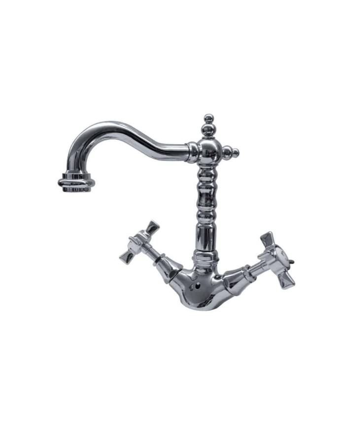 Robinet monotrou retro Bleu Provence