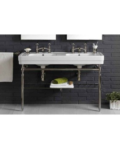 Lavabo double 130cm Bleu Provence 900