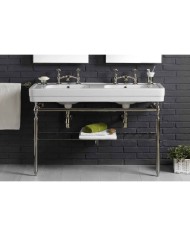 Lavabo double 130cm - Bleu Provence 900
