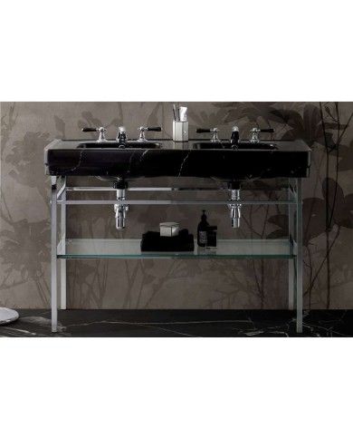 Lavabo double 130cm Bleu Provence '900