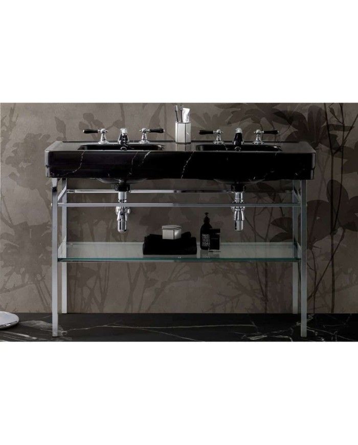 Lavabo double 130cm Bleu Provence '900