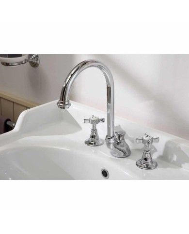 Robinet lavabo 3T avec vidage Bleu Provence