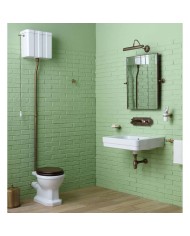 WC sol réservoir haut - Bleu Provence 900