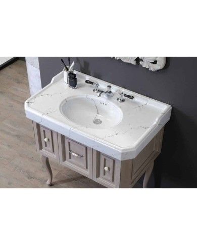 Lavabo large size 90cm Bleu Provence '700