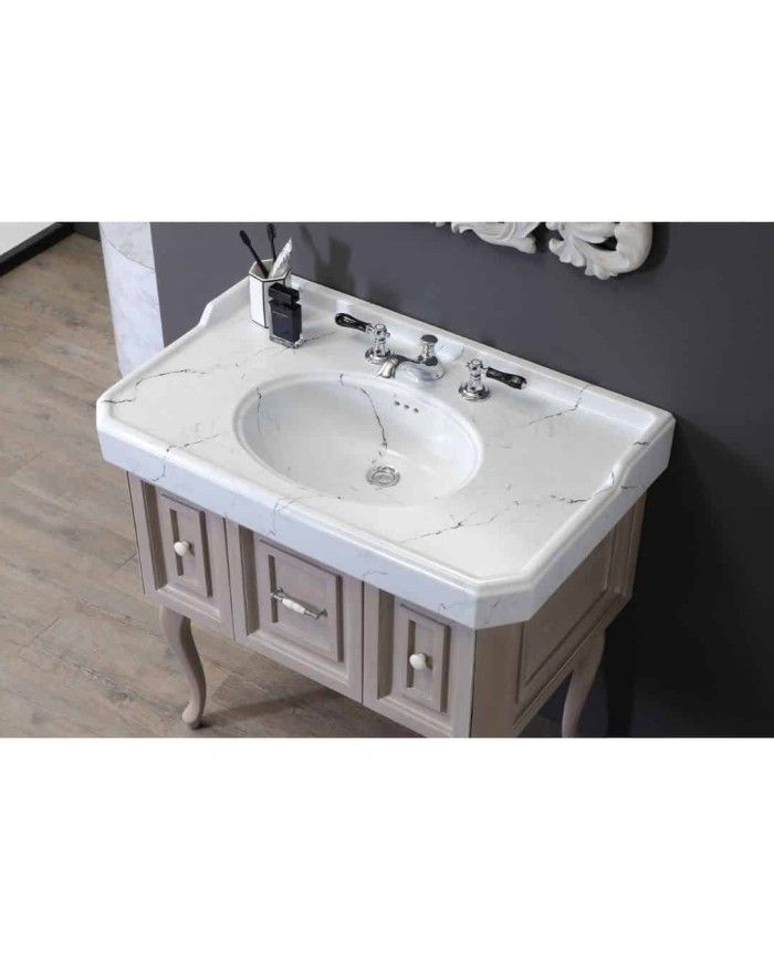 Lavabo large size 90cm Bleu Provence '700