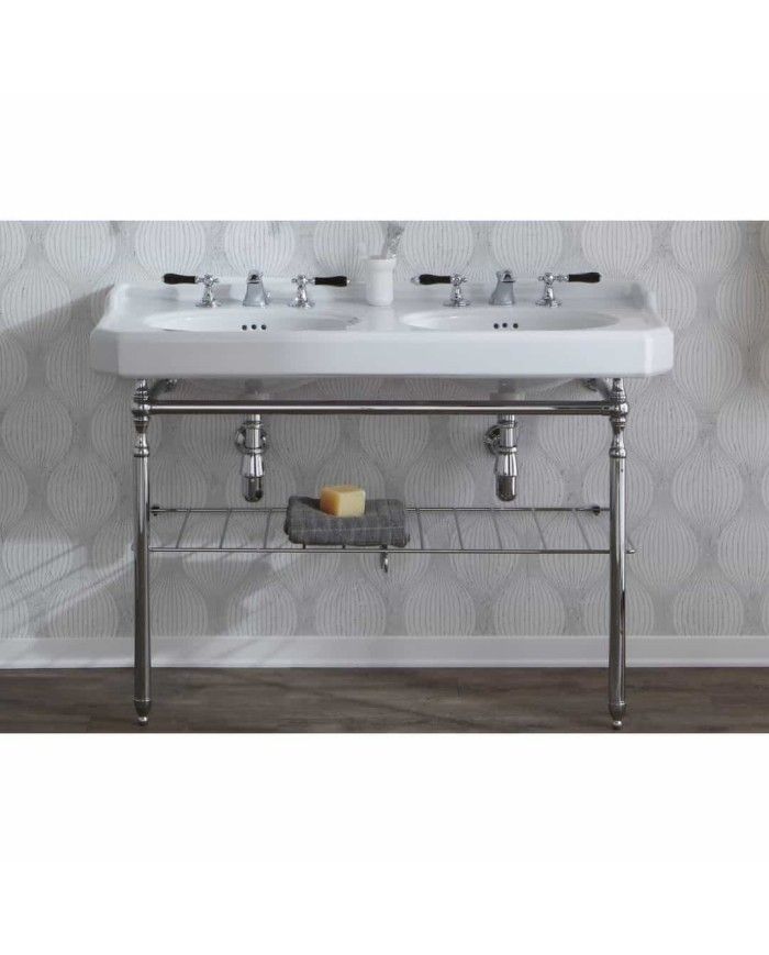 Lavabo double 120cm Bleu Provence '700