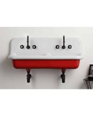 Lavabo double 120cm true colors Bleu Provence